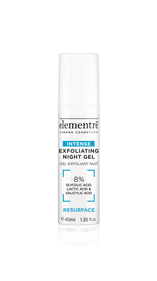 Elementré Exfoliating Night Gel – 8% Glycolic, Lactic & Salicylic Acids